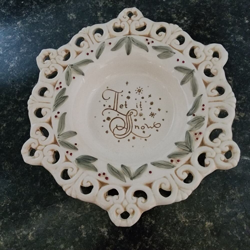 Let it Snow Decorative Bowl by Amscam